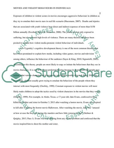 Movies and Violent Behaviors