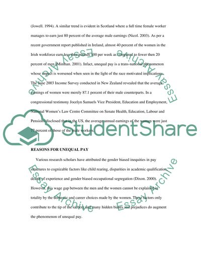 Unequal Pay: A Painful Reality