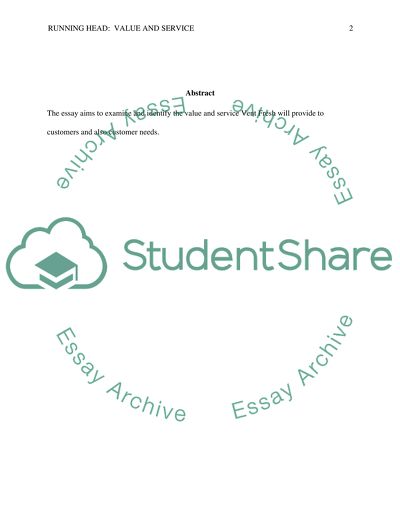 Value and Service of Vent Fresh