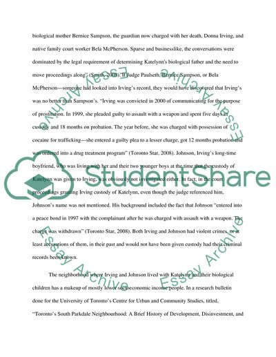 Katelynn Sampson - Aboriginal Foster Child Murdered