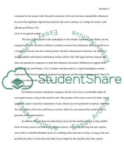 Bit coin in monetary economics