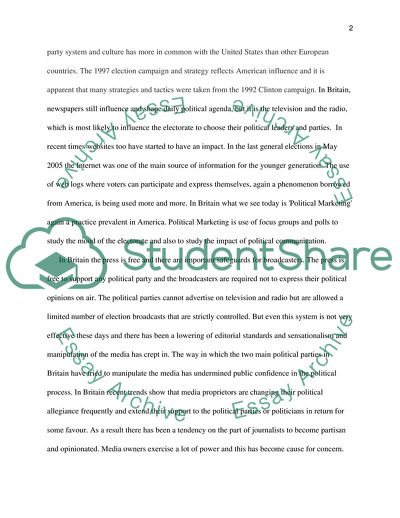 Americanisation of Media Campaigns by British Political Parties