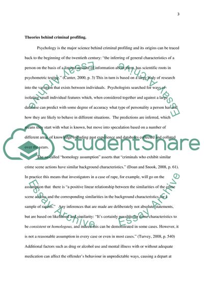 Evaluation of the Evidence that Criminal Profiling Is Effective