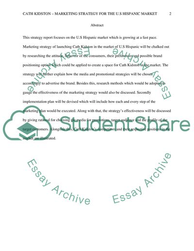 Cath Kidston Marketing Strategy for the U.S Hispanic Market