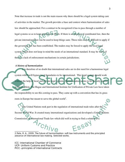 Prerequisites for International Sale of Goods