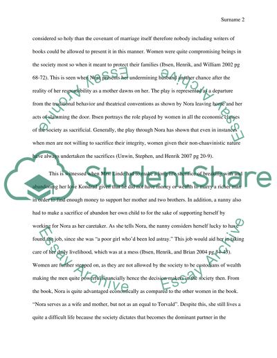 Imaging the Genders Role of the Nineteenth-Century Concerning into A Dolls House by Henrik Ibsen