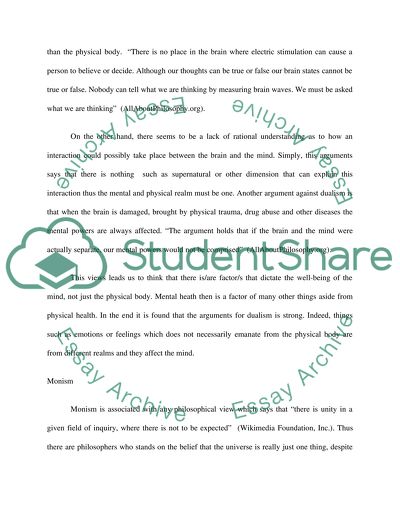 Types of dualism picture