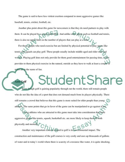 The Wonders Of Golf Good And Bad