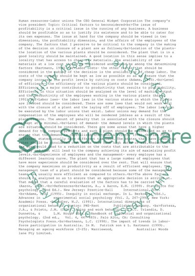 Human resources-labor relation