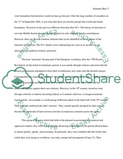The Evolution of Terrorism