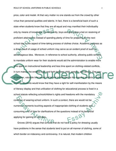 Role of School Uniforms in Public Schools