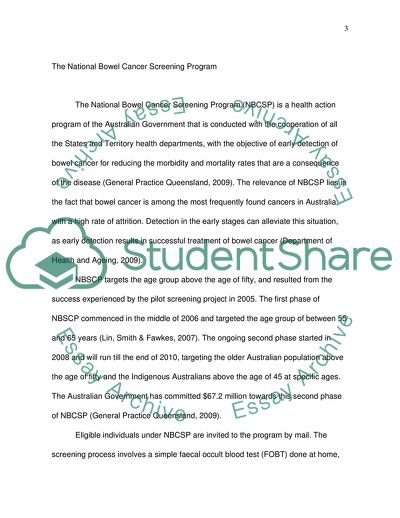 National Bowel Cancer Screening Program