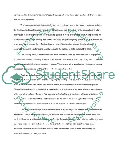 Evacuation Procedures and Fire Department