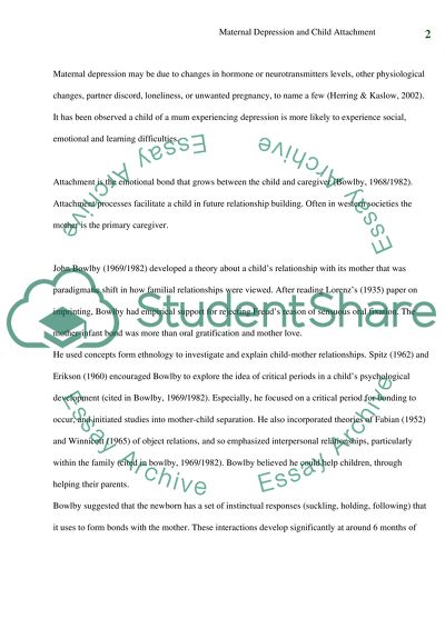 Maternal depression essay 02 image