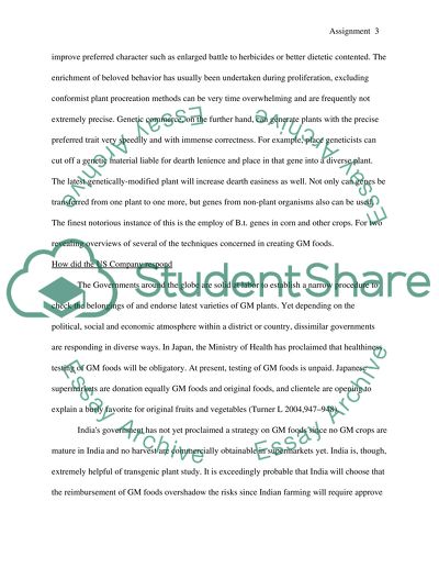 Considering the Tactical Procedure of Monsanto