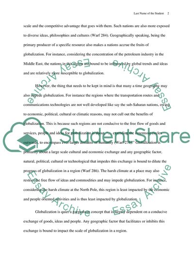 Geography and Globalization Concept