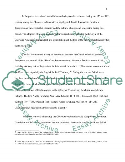 Cherokee tribe essay image