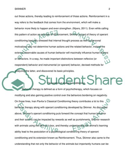 The Concept of Operant Conditioning