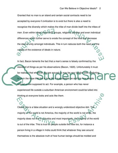 Can we believe in objective ideals