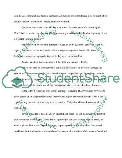 Enhancing Management Decision in Toyota