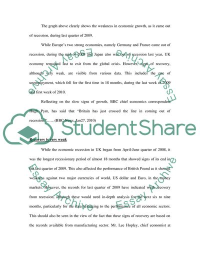 Is the UK Economy out of Recession