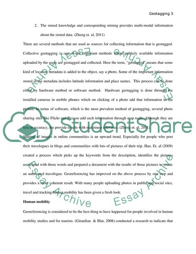 Studying Human Mobility through Photograph Geo-Tagging