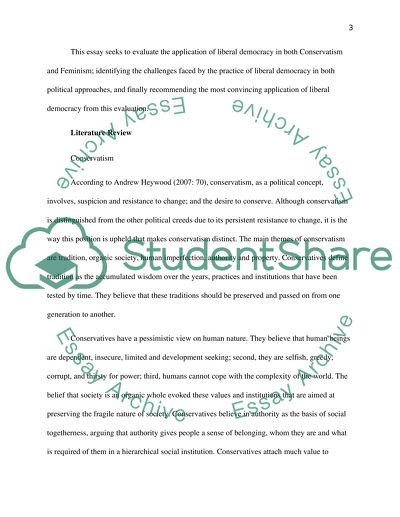 Conservatism, Feminism and Liberal Democracy