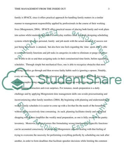 Time Management from the Inside Out