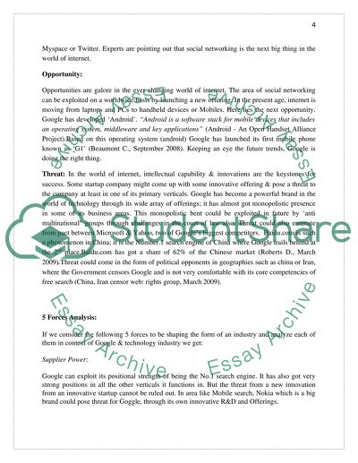 Business Strategy of Google Inc