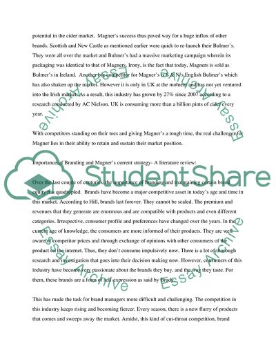 Magners Competitors in the Cider Market