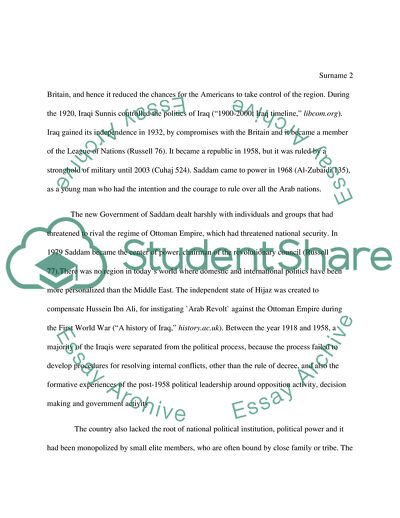 Iraq Politics and Economy