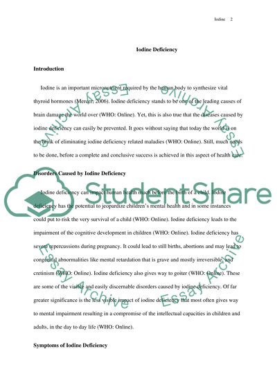 Micronutrient deficiency