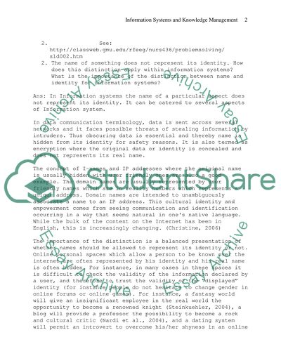 Information System and Knowledge Management