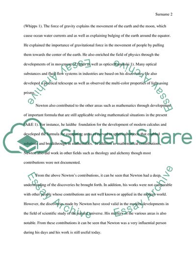 Why Sir Isacc Newton is important