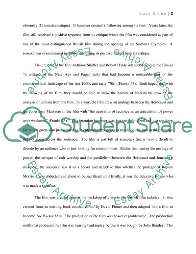 Film Analysis of The Wicker Man