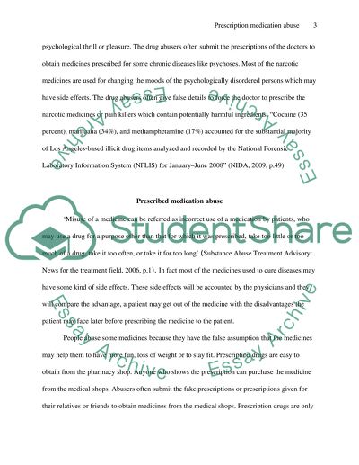 Increase in the Prescription Medication Abuse