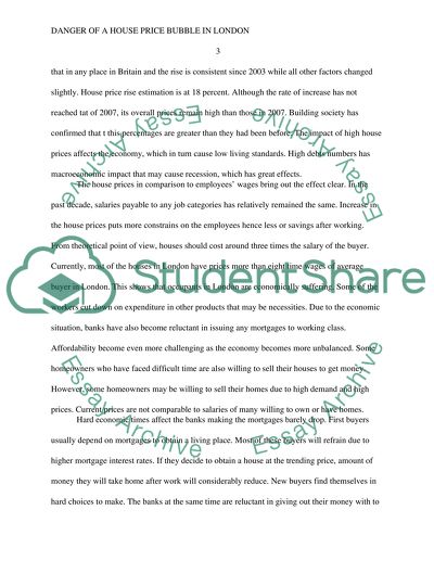 There is a real danger of a house price bubble in London. Discuss