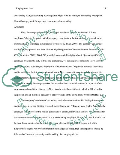 Employment Issue in Superchoc Limited Company