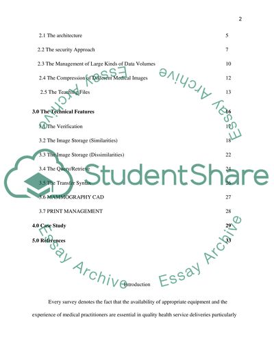 Imaging Informatics: the Picture Archival and Communication System