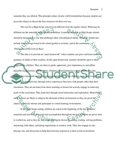 High Scope Curriculum for Independent and Socially Responsive Children