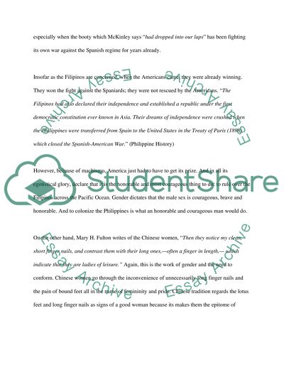 American Imperialism in the Philippines and Mary H Fulton, On Christian Missionaries