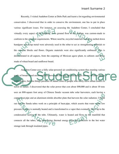 Exploration of the Audubon Center and Green Building