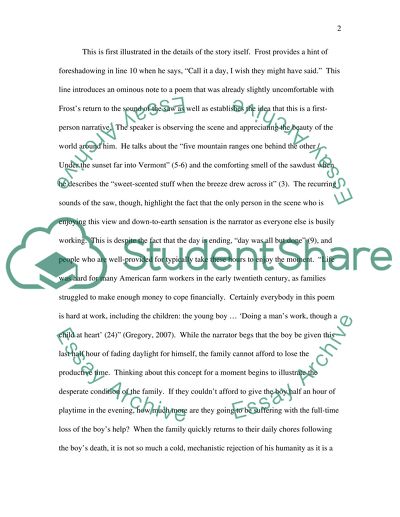 Robert Frosts Out, Out as Commentary on Life