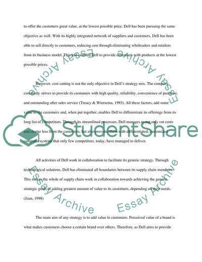 Strategy and Operations Management of Dell Inc