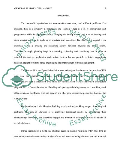 General History of Planning