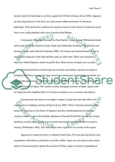 Japanese Attacks on Pearl Harbor