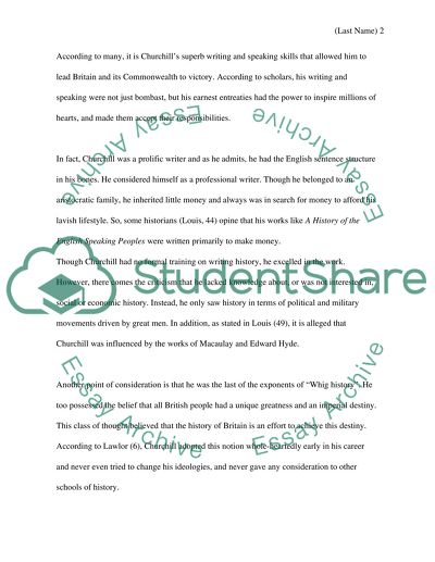 Winston Churchills writing style