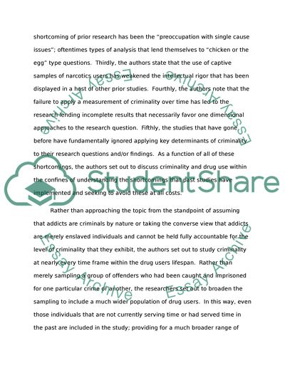 Drug and Crime Connection