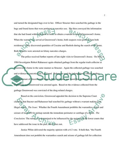 California vs Greenwood Challenges the Fourth Amendment Privacy of Search and Seizure