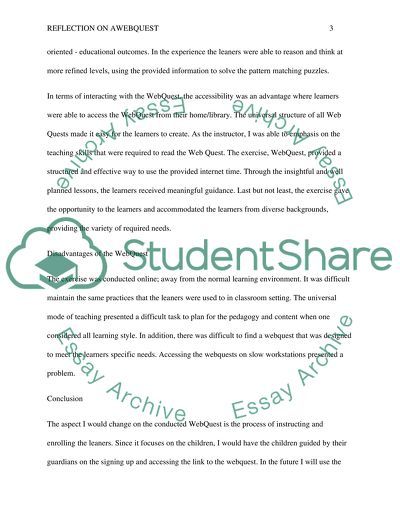 Step 2: Reflection Paper